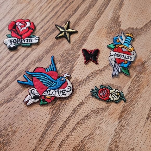 6 Iron-on Patches Set - Picture 1 of 3